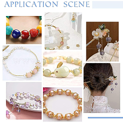 48 шт. 6-х цветные 5-лепестковые колпачки для бусин из нержавеющей стали 304&nbsp;STAS-UN0049-54