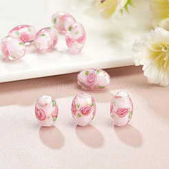 30 perlina di lampwork in lamina d'argento fatta a mano&nbsp;LAMP-OC0001-24