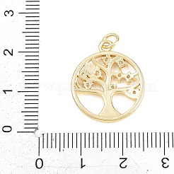 Pendenti in zirconi cubici trasparenti in micro pavè di ottone&nbsp;KK-D258-13G