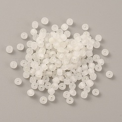 100 г светящихся матовых стеклянных бусин&nbsp;FGLA-WH0003-01J