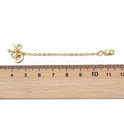 Латунные паве прозрачные кубические цирконии европейские защитные цепи с подвесками&nbsp;KK-L236-15B-G