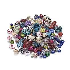 Смешанные античном стиле акриловые бусины / подвески&nbsp;MACR-YW0001-33