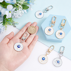 6 шт. 6 стиля сплав эмаль турецкий синий сглаз кулон украшение&nbsp;KEYC-AR0001-15
