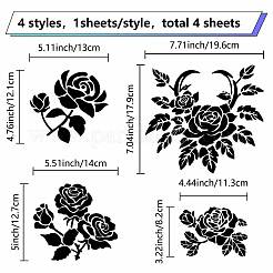 4pcs 4 Arten Haustier wasserdichte selbstklebende Autoaufkleber&nbsp;DIY-WH0308-225A-088