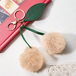 1 colgante de tela de peluche de cereza.&nbsp;HJEW-SZ0001-40B