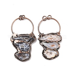 Естественно окрашенная druzy агата большие подвески&nbsp;G-I330-09R