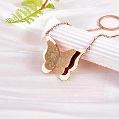 Collar de cadena larga con colgante de mariposa&nbsp;JN1101A