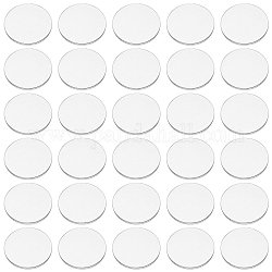 Fingerinspire 100шт прозрачный круг, многоразовые подставки для тортов для демонстрации, плоско-круглые, призрачный белый, 24.5x2 мм