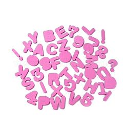 Eva Schaum Alphabet und Zahlen Kühlschrank magnetischen Aufkleber, für Kleinkinder Kinder in Spaß pädagogisch, neon rosa , 13~49x9~53x5.5 mm, 45 Stück / Set