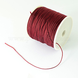 編み込みナイロン糸  ビーズジュエリー作りのための中国結びコードビーズコード  暗赤色  0.5mm  約150ヤード/ロール