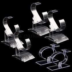 Transparenter Kunststoffarmbanduhrhalter, c Typ Einzeluhr / Armband Displayständer, Transparent, 6.3x4.5x8.5 cm