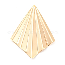 Grandi pendenti in ottone placcato cremagliera, fascino dell'aquilone, vero placcato oro 18k, 50x39x2mm, Foro: 1.6 mm