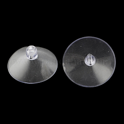 Transparent PVC Suckers, Clear, 40x19mm, Hole: 4mm