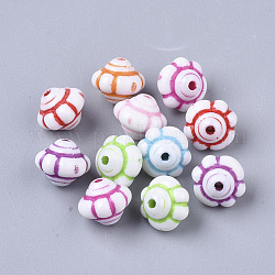 Perles en acrylique de style artisanal, lanterne, couleur mixte, 10x8.5mm, Trou: 1.5mm, environ 1515 pcs/500 g