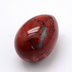 Gemstone Home Display Decorations, Easter Egg Stone, Natural Red Jasper, 41x30mm