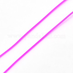 Coreano hilo cristal elástico, cuerda de pulsera elástica, cordón redondo que rebordea, magenta, 0.6mm, alrededor de 87.48 yarda (80 m) / rollo