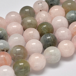 Grade ab morganite naturelle brins de perles rondes, 6mm, Trou: 1mm, Environ 63 pcs/chapelet, 15.5 pouce