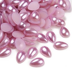 Cabujones de perlas de imitación de plástico ABS, lágrima, ciruela, 6x4x2mm