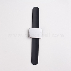 Pulsera de silicona magnética, para sujetar pasadores y clips metálicos, negro, 9-1/2 pulgada (24 cm), 28mm