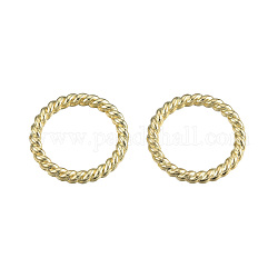 Lega di rings collega,  cadmio& piombo libero, anello tondo ritorto, oro chiaro, 20x2.5mm, diametro interno: 15mm