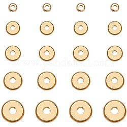 Perline di distanziatore in ottone, disco, oro, 7.4x7.2x1.7cm, 250pcs/scatola