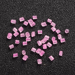 11/0 deux verre taillé perles de rocaille, hexagone, à l'intérieur de couleur, fushia, taille: environ 2.2mm de diamètre, environ 37500 pcs / livre