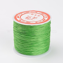 Corde in poliestere cerati rotondi, cavo intrecciato, verde lime, 0.5mm, circa 115.92 iarde (106 m)/rotolo