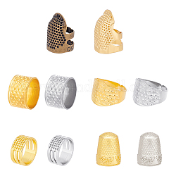 UNICRAFTALE 8pcs Sewing Thimble Finger Protector Adjustable Finger Protector Fingertip Thimble 2 Colors 17.6-26mSewing Tools for Protecting Fingers and Increasing Strength