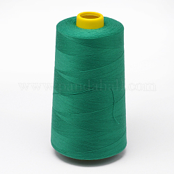 100% poliestere filato filo fibra cucire, verde mare medio, 0.1mm, circa 5000iarde/rotolo
