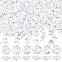 Pandahall elite 150pcs cabujones de circonita cúbica, Grado A, facetados, diamante, Claro, 5x3mm