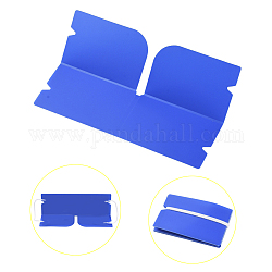 Tragbarer faltbarer Kunststoff-Munddeckel-Aufbewahrungsclip-Organizer, für Einweg-Mundabdeckung, Verdeck blau, 190x120x0.3 mm