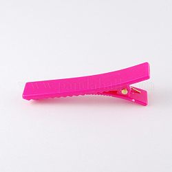 Alligatore clip di capelli di plastica risultati, fucsia, 58.5x10mm