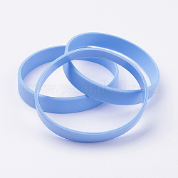 Braccialetti di braccialetti in silicone, bracciali cordone, cielo azzurro, 2-1/2 pollice (63 mm), 12x2mm