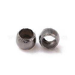 Cuentas rizadas de rondelle de latón tono bronce, Sin cadmio y níque y plomo, aproximamente 2 mm de diámetro, 1.2 mm de largo, agujero: 1.2 mm
