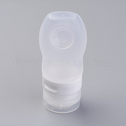Kreative tragbare Silikon-Abfüllanlagen, Kosmetische Emulsionsspeicherflasche für Duschshampoo, Transparent, 93x42mm, Kapazität: ca. 37ml