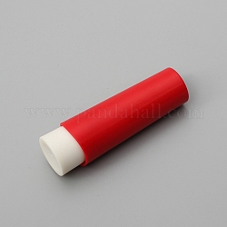 Botellas de plástico para guardar agujas, para guardar agujas, Caja de almacenamiento decorativa con forma de lápiz labial magnético giratorio, herramienta de costura, rojo, 86x26mm