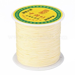 Плетеной нейлоновой нити, китайский шнур для завязывания бисера шнур для изготовления ювелирных изделий из бисера, лимонный шифон, 0.5 мм, Около 150 ярдов / рулон