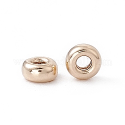 Yellow Gold Filled Beads Spacers, 1/20 14K Gold Filled, Cadmium Free & Nickel Free & Lead Free, Rondelle, 3x1.5mm, Hole: 1mm