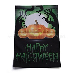 Bandiera da giardino per halloween, bandiere da casa in poliestere a doppia faccia, per le decorazioni dell'ufficio del cortile del giardino di casa, jack-o-lantern zucca, colorato, 460x320x0.4mm, Foro: 18 mm