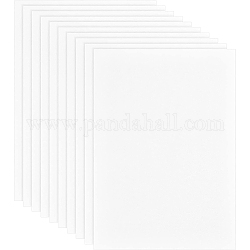 BENECREAT 10Pcs Rectangle Ceramic Fiber Paper Gasket, with Self-adhesive, White, 300x210x1mm
