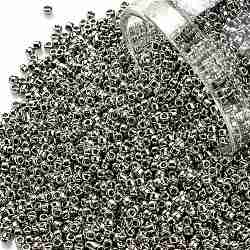 Круглые бусины toho, японский бисер, (713) олимпийский серебряный металлик, 15/0, 1.5 мм, отверстие : 0.7 мм, Около 3000 шт / 10 г