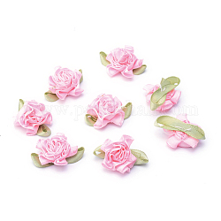 Accessori per costume fiore tessuta fatto a mano , fiore, roso, 33x27x12mm