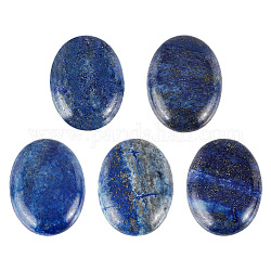 Cabochons à dos plat en lapis-lazuli naturel pandahall elite, teinte, demi-ovale, 40x30x8.5mm, environ 5 pcs / boîte