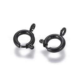 304 fermaglio per anelli elastici in acciaio inossidabile a superficie liscia, elettroforesi nera, 7.7x1.8mm, Foro: 1.8 mm