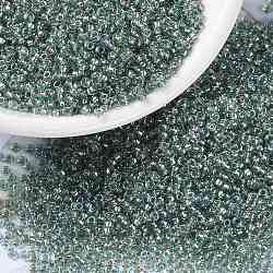 Miyuki runde Rocailles Perlen, japanische Saatperlen, (rr3741) Phantasie gefüttert blaues Silber, 15/0, 1.5 mm, Bohrung: 0.7 mm, ca. 27777 Stk. / 50 g