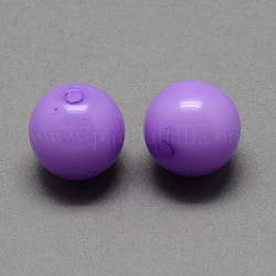 Imitation Jelly Acrylic Beads, Round, Medium Orchid, 20mm, Hole: 3mm, about 109pcs/500g