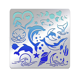 Stencil per diario in metallo con nebulosa delfino benecreat, 6x6