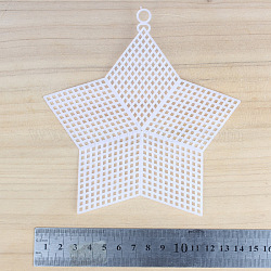 Feuille de toile en maille plastique en forme d'étoile, pour sac à tricoter diy projets de crochet accessoires, blanc, 151x132x1.5mm