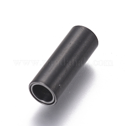 304 cierres magnéticos de acero inoxidable con extremos para pegar, esmerilado, columna, gunmetal, 16x6mm, agujero: 4 mm