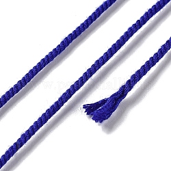 Cordón trenzado de poliéster, redondo, para la fabricación de la joya diy, color de malva, 1mm, alrededor de 49.21 yarda (45 m) / rollo